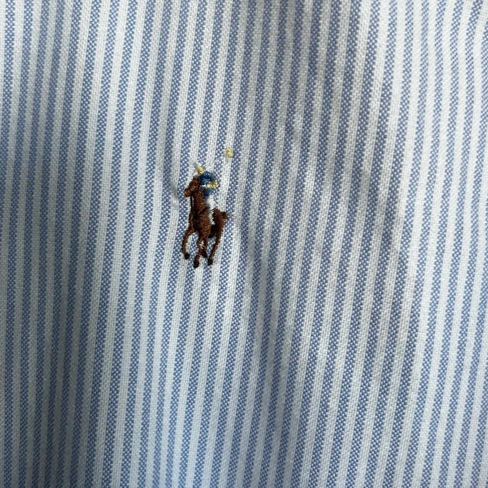 Ralph Lauren Blue Striped Blouse - Picture 3 of 5